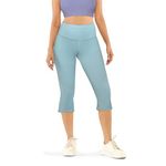 BlissClub Women Flow Collection Capris| Pockets | High Waisted | Quick Dry | Drawstring