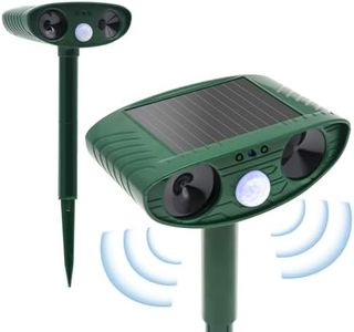 Cat Repellent Deterrents for Garden, Ultrasonic Cat Repellent Cat Deterrent Animal Scarer Solar Powered Cat Repellent with Motion Sensor, Waterproof Animal Alarm Deterrent for Cat, Dog, Fox, Bird