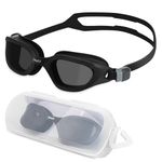 SNMIX Swimming Goggles - Wide Clear View Swim Goggles with Anti-fog And UV Protection for Adult Men Women Indoor & Outdoor