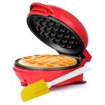 MAMAJI Mini Waffle Maker Machine crunchy waffle maker and pan cake machine combo 3 in 1 Electric Waffle Iron Non-Stick Coating Machine for Home Kids Birthdays 4 Inch 350 Watts (Multi)