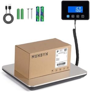 MUNBYN Shipping Scale, 440lb/1.8oz Digital Postal Scale for Packages with Hold/Tare Function, Backlit LCD, Battery & Cable Included, Postage Scale for Small Business, Packages, Luggage, and Home Use