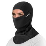 ROCKBROS Winter Balaclava Ski Mask for Men Windproof Fleece Black Ski Mask Balaclava for Cycling Motorcycle Mask