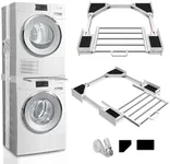 Kiss Core Washer Dryer Stacking Kit 29 inch, Universal Washer and Dryer Stacking Kit with Pull Out Drying Rack, Adjustable 29"/28"/27"/26"/25"/24" Stacking Kit with Ratchet Strap