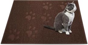 Andalus Large Cat Litter Mat, Pack of 1 - Waterproof, Non-Slip & Easy to Clean Cat Litter Box Mat for Extra Efficient Pet Litter-Trapping, Brown (30” X 18”)