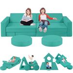 2024 New Modular Kids Sofa Couch, 12pcs Toddler Sofa Couch Building Fort, Versatile 300+DIY Creativing Playroom Bedroom Furniture. Convertible Kids Chair Sofa and Cushion for Boys and Girls