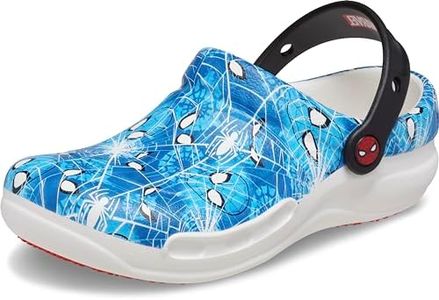 Crocs Unisex-Adult Bistro Graphic Clogs, Slip Resistant Work Shoes, Spiderman, 12 Women/10 Men