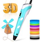 3D Pen Upgrade 3D Printing Pen 3D Pen for Kids Creative 3D Printer Pen with LCD Screen Automatic Feeding Include 12 Colors 3D Pen Filament Refills, Fun Toys Gift for Kids