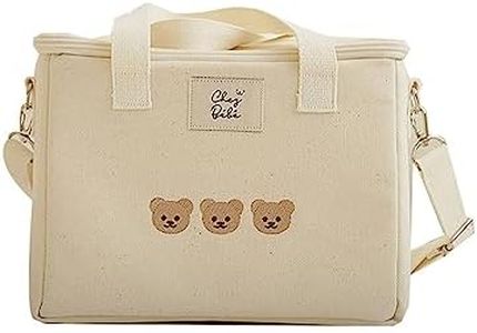 RICHTRUE Kawaii Lunch Bag for Girls Lunch Box Insulated Cute Lunch Bags for Women Insulated Lunch Box for Kids (Beige)