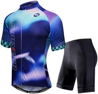 sponeed Bicycle Rding Shirts Cycle Suits Male Short Sleeve Jerseys with Pockets US XXL Multi-Color