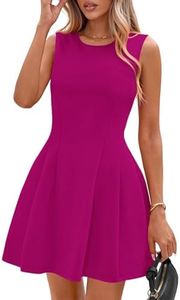 PRETTYGARDEN Women's A Line Elegant Summer Cocktail Dresses, Hot Pink,M