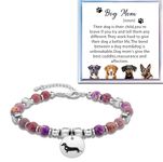 MollyQueen Dog Mom Gifts for Women,Dog Bracelet Gifts for Dog Moms,Dog Charm Bracelet Dog Lover Gifts for Women (dog mom bracelet-dachshund)