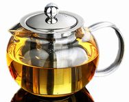 650ml Hand Blown Glass Teapot with Removable Stainless Steel Infuser