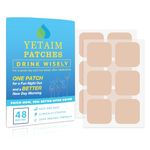 YETAIM Recovery Patches for Men Women: 48 Pack Energy Boost Fast Recovery - Day Night Party Support - Apply on Arm Neck Wrist Back for Party Fun Morning Revival - Clear Blue