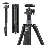 SMALLRIG 62" Carbon Fiber Camera Tripod, AP-20 Lightweight Travel Tripod Monopod with Center Column, 360°Ball Head, Quick Release Plate for Arca-Swiss, Load up to 26.5 lbs/12 kg - 4059