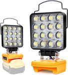 Cordless LED Work Light for Dewalt 18V/20V Battery,Flood Lights for Dewalt Light 48W Compact Lighting,Portable Spotlight with Type C & USB Fast Charge PD 3.0/18W (No Battery)