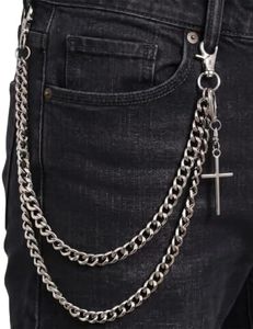 SABOZE Cross Pants Chain Wallet Chain, Punk Gtohic Accessory for Jeans