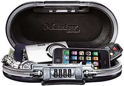 MASTER LOCK Mini Coffre-fort Portable [Avec Câble] [Combinaison] [Noir] 5900EURD – Assurez la sécurité de vos biens lorsque vous êtes en déplacement