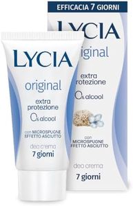 Lycia - Original Deodorante in crema, Extra Protezione per 7 giorni, Senza Alcool, Effetto Asciutto e Vellutato, con Burro di Karitè, 30ml
