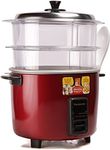 Panasonic SR-WA18H SS 1.8 Liters Automatic Cooker Steamer Colour Red Maroon