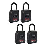 Vault Locks Large Hide A Key Outside Waterproof 4 Digit Numeric Combination Hanging Lock Box - 4-Pack