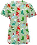 Green Town Scrubs for Women V-Neck 