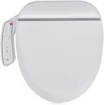 ZMJH ZMA102D Bidet Toilet Seat, Round Smart Unlimited Warm Water, Vortex Wash, Electronic Heated, Warm Air Dryer, Rear and Front Wash, LED Light, Need Electricity, White, (Round)