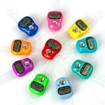 Walberrie Mini Tally Counter Finger Ring Digital Electronic Head Count, JAPA Tally Counter Finger Ring (Multicolored Pack of 3)