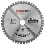 TCT16048TMB Saxton TCT Circular Steel Aluminium Copper Metal Saw Blade 160mm x 48T for Festool Bosch Makita Dewalt Fits 165mm Saws