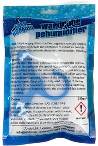ANSIO Wardrobe Dehumidifier Bags, 12-Pack Moisture Absorbers