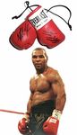 Mike Tyson Autographed Mini Boxing Gloves (Ideal for hanging from a rear view mirror)