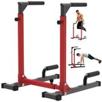 SELEWARE Heavy Duty Dip Bar, Adjustable Width & Height Dip Station Home Gym Fitness Equipment, 800lbs Capacity, Multifunctional Strength Training Dip Stand with Push Up Bar for Tricep Dips, L-Sits