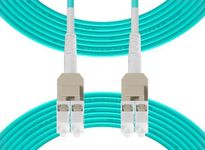 Uniboot OM4 LC to LC Fiber Patch Cable, Multi-mode Duplex Fiber Optic Cable Jumper Optical Patch Cord 10GB, 50/125μm,LSZH Jacket,Length Options: 0.2M(7inch)-100M(328ft), 25M(82ft)