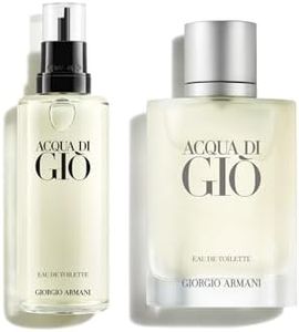 Armani Beauty - Acqua di Giò Eau de Toilette - Refill Bundle - With Bergamot notes, Jasmine, White Musks, Patchouli & Cedarwood – 3.3 Fl Oz Cologne & 5 Fl Oz Refill