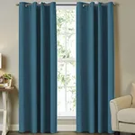 Turquoize Dark Teal Blackout Curtains for Bedroom Extra Long Teal Curtains for Patio Door Thermal Insulated Grommet Window Treatment Panels for Sliding Door Curtain, 2 Panels, 52W x 108L, Dark Teal