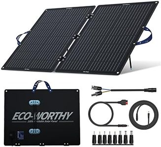ECO-WORTHY 100W Foldable Portable Solar Panel kit with Adjustable Kickstand, 1*MC4 Connector, 1* Extension Cable, 1*DC-Anderson-Anschluss, 1*8 in 1 Stecker, for Power Station Camping RV Tarvel Trailer