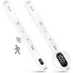 WILLED Motion Sensor Lights Indoor Rechargeable, 60 LED, 1300mAh Battery with Indicator, Magnetic Stick on, Dimmable Touch Control for Kitchen Cupboard, Wardrobe, Cabinet, Closet, 2 Pack