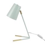 Globe Electric 56086 Dobby 16" Desk Lamp, Matte Teal, Gold Accents