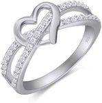 AFFY Infinity Heart Promise Ring Ro