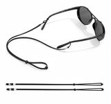 Dazzliq 2 pcs Sunglasses String Eyeglasses Holder Straps Cord Retainer Glasses Strap Sunglasses Lanyard Neck Holder Adjustable Strap Black Eyeglass Holders around Neck, Sports Eyeglass Straps