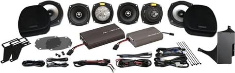 Hogtunes Ultra 6 Pack-XL with 425 Watts RMS Dual Amplifiers, 5.25" Front, 5.25" Rear, & 7" Lower Speakers, fits 1998-2013 Harley-Davidson Touring Models