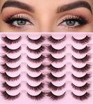 False Lashes Natural Look Fluffy Faux Mink Eyelashes Wispy Fox Eye Lashes That Look Like Extensions 3D Mink Lashes Natural Strip Lashes Pack by Kiromiro 14 Pairs