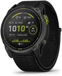 Garmin Enduro™ 3 – 51 mm, Solar, Sapphire, Ultraperformance GPS Smartwatch, Extreme Battery Life, Detailed Mapping, Built-in LED Flashlight, Carbon Gray DLC Titanium with Black UltraFit Nylon Strap