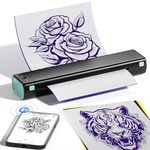 ItriAce M08F Tattoo Stencil Printer,Bluetooth Wireless Thermal Tattoo Printer Machine, with 10 Sheets Transfer Copier Paper for Tattoo Artist,Compatible with Android, iOS Phone and Laptop