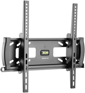 Mount-It! Lockable TV Wall Mount with Anti-Theft Security Bar, Tilt Bracket for 32–55 Inch Flat Screen TVs, Commercial-Grade VESA Wall Mount Holds up to 99 lbs