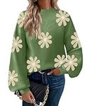 Zeagoo Women's Sweater Long Sleeve Pullover Ribbed Knitted Pattern Casual Tops Sweater