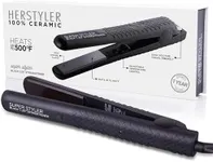 Herstyler Superstyler Onyx Ceramic Flat Iron, Ceramic Hair Straightener With Adjustable Temperature, Travel-friendly Dual Voltage Flat Iron
