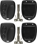 KeylessOption Keyless Entry Remote Car Key Fob Uncut Key blade Shell Case Cover For Pontiac GTO (Pack of 2)