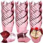 HitTopss Tulip Cupcake Liners, 100Pcs Aluminum Foil Greaseproof Baking Cups Muffin Cases, No Muffin Pan Needed, Cupcakes Papers for Wedding Baby Shower Birthday Party Banquet Catering