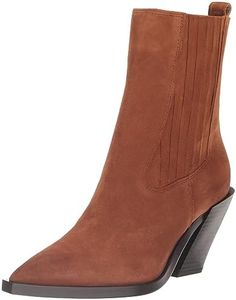 Sam Edelman Women's Mandey Western Boot, Frontier Brown, 7.5