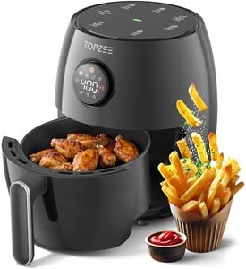 2.1Qt Small Air Fryer - Compact Digital Mini Airfryer with 7-in-1 Presets, 98% Less Oil, Adjustable Temperature & Timer, Shake Reminder, Nonstick, BPA-Free, Dishwasher Safe, Fast & Crispy Cooking